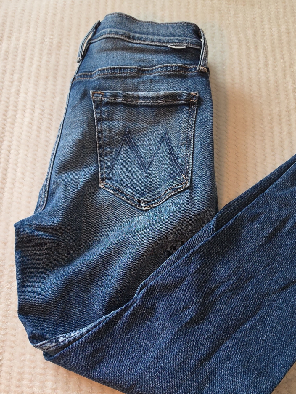 Mother The Tomcat Ankle Classic Women's Blue Denim Jeans